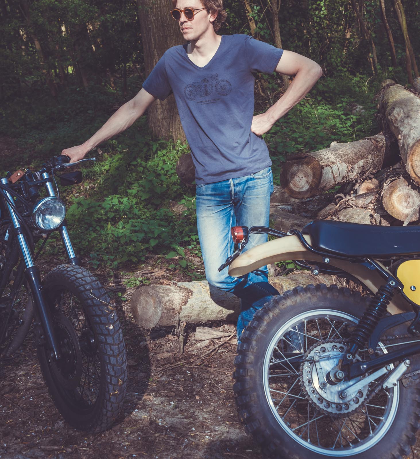 Tee-shirt bio café racer pour amateurs de motos customs