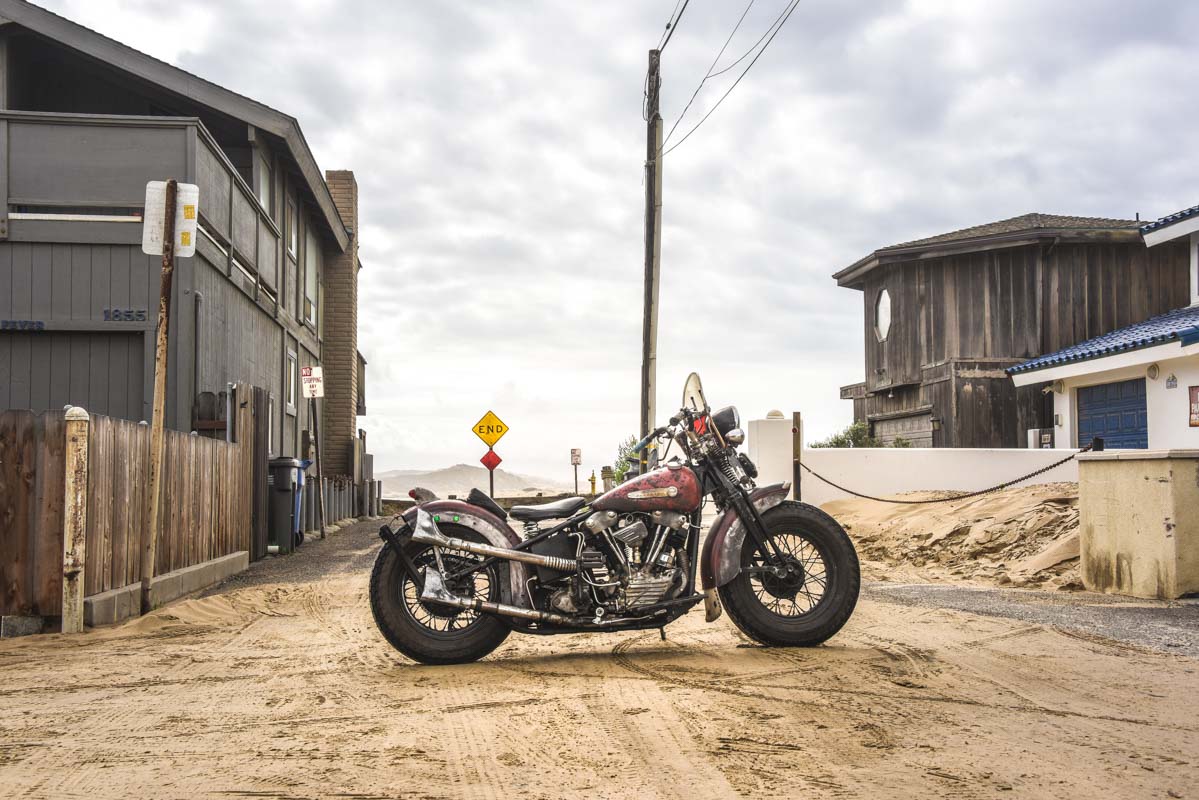 Harley Davidson Knuckle de 1947 appartenant à Steve Brindmore’s photos prisent en Californie par Laurent Scavone