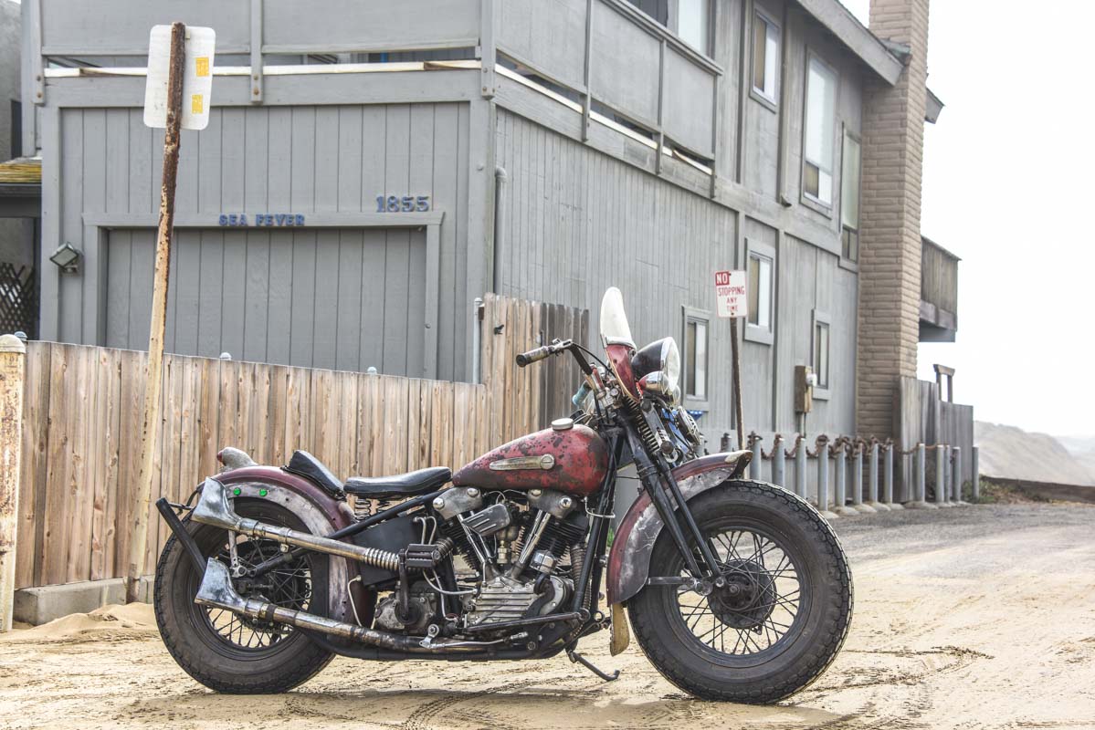 Harley Davidson Knuckle de 1947 appartenant à Steve Brindmore’s photos prisent en Californie par Laurent Scavone / Pismo Beach pour the race of gentlemen's