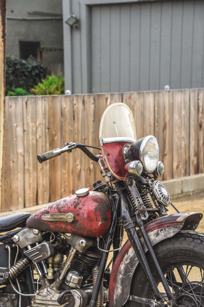 Sublime Bobber Harley Davidson Knuckle de 1947 appartenant à Steve Brindmore’s photos prisent en Californie par Laurent Scavone / Pismo Beach pour the race of gentlemen's